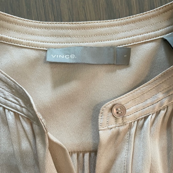 Vince | Gold Silk Blouse (S) - Picture 2 of 3